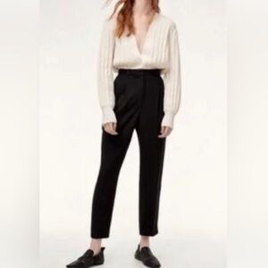 Aritzia Wilfred Essie Black Pleated Pant‎
